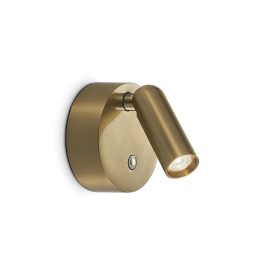   Ideal Lux Fali lámpa BEAN AP ROUND RECHARGEABLE OTTONE 350264