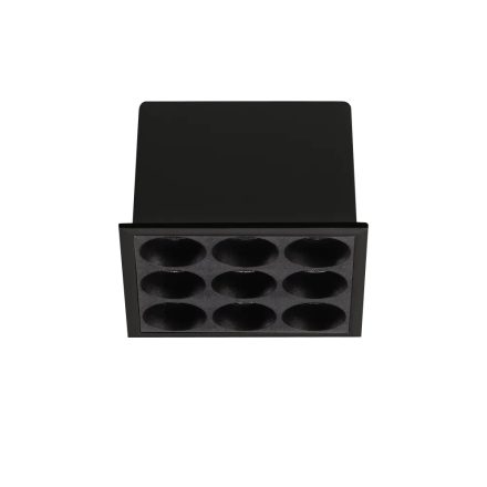 Ideal Lux Beépíthető spot lámpa LIKA FI SLIM SQUARE 10W 3000K NERO  369518