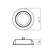 Redo SML Beépíthető spot lámpa 70031 ELC 015 CH 