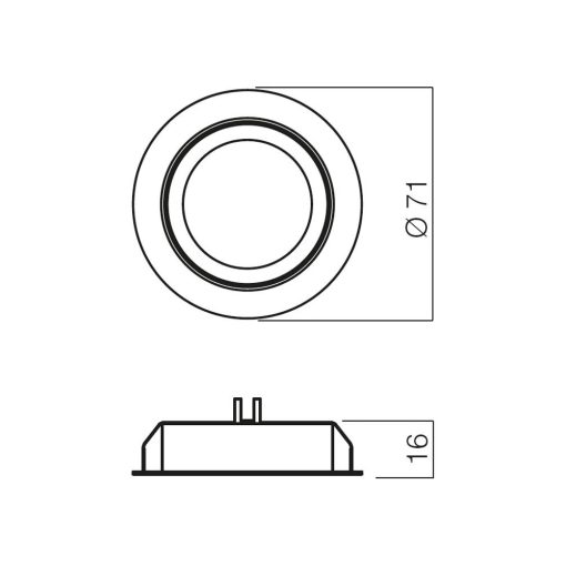 Redo SML Beépíthető spot lámpa 70031 ELC 015 CH 