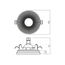 Redo SML Beépíthető spot lámpa 70204 ST 203