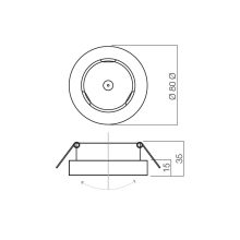 Redo SML Beépíthető spot lámpa 70281 MT 110