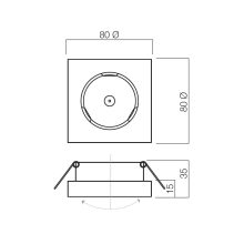 Redo SML Beépíthető spot lámpa 70283 MT 111