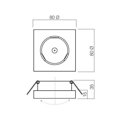 Redo SML Beépíthető spot lámpa 70283 MT 111