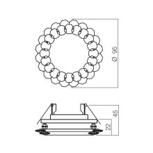 Redo SML Beépíthető spot lámpa 70288 CR 27