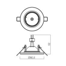 Redo SML Beépíthető spot lámpa 70310 MT112 1X50W AB