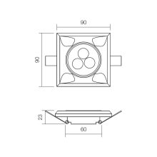 Redo SML Beépíthető spot lámpa 70313 CR35