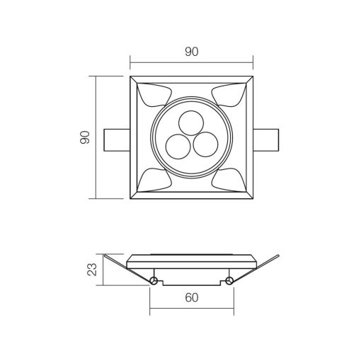 Redo SML Beépíthető spot lámpa 70313 CR35