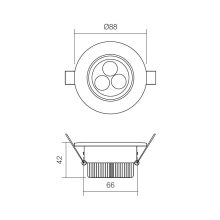 Redo SML Beépíthető spot lámpa 70317 MT115