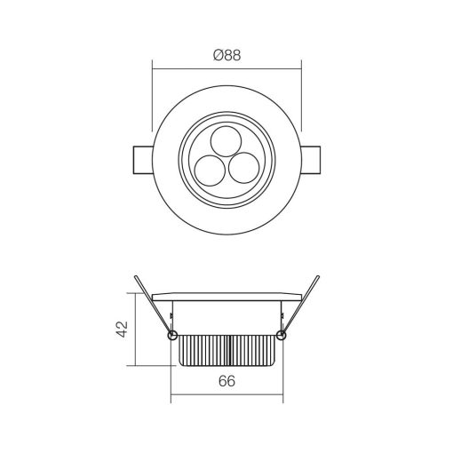 Redo SML Beépíthető spot lámpa 70317 MT115