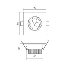 Redo SML Beépíthető spot lámpa 70318 MT116