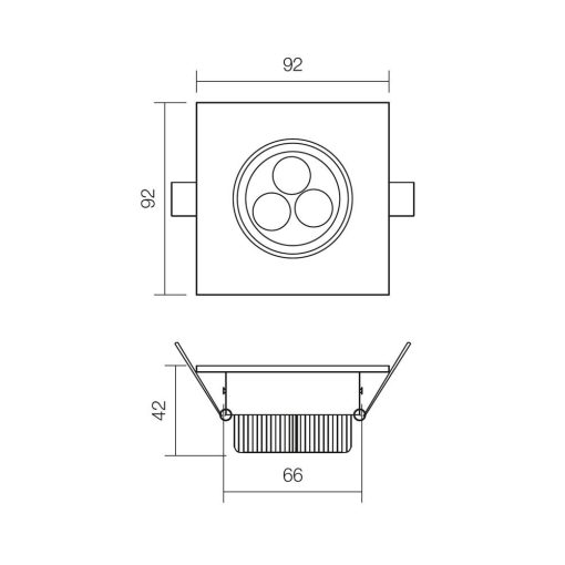 Redo SML Beépíthető spot lámpa 70319 MT116
