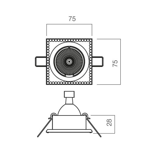 Redo SML Beépíthető spot lámpa 70348 CR38