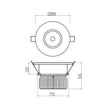 Redo SML Beépíthető spot lámpa 70364 MT128 LED