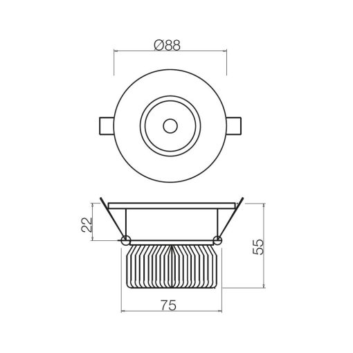 Redo SML Beépíthető spot lámpa 70364 MT128 LED