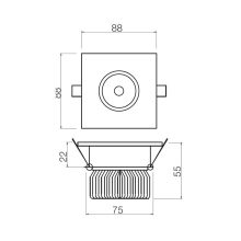 Redo SML Beépíthető spot lámpa 70365 MT129 LED