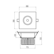 Redo SML Beépíthető spot lámpa 70366 MT129 LED