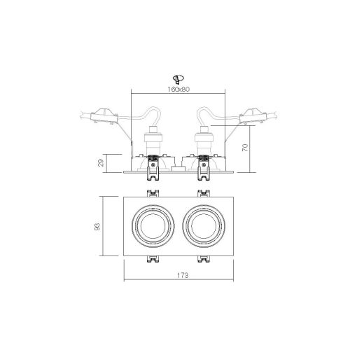 Redo Beépíthető spot lámpa 70393 