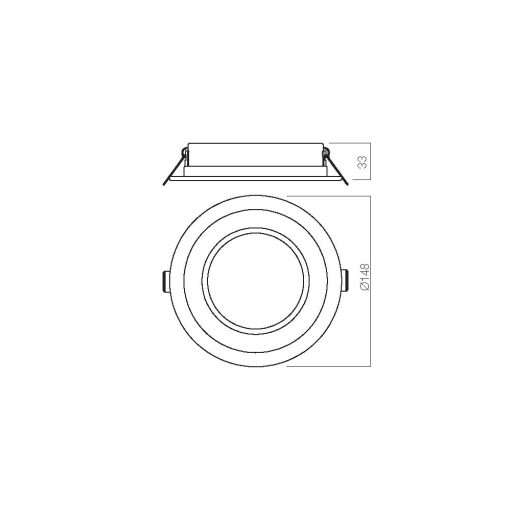 Redo Beépíthető spot lámpa 70402 