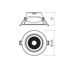 Redo Beépíthető spot lámpa 70426 PT