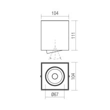Redo Mennyezeti lámpa 70438 PC