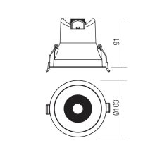 Redo Beépíthető spot lámpa 70450 PT