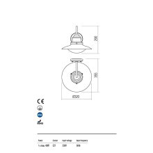 Redo Kültéri fali lámpa ELIO 90093