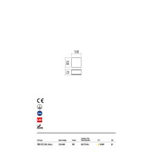 Redo Kültéri mennyezeti lámpa AKRON 90109