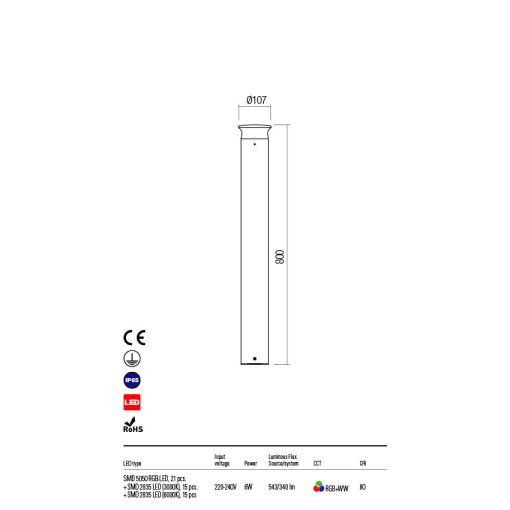 Redo Kültéri álló lámpa ALGON 90150