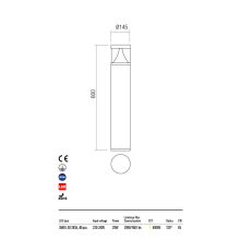 Redo Kültéri álló lámpa PALACE 90162