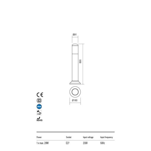  Redo OUT Kültéri álló lámpa 90240 PENCIL