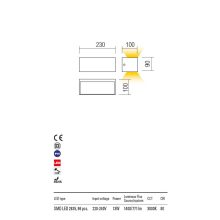 Redo OUT Kültéri fali lámpa 90373 LAMPRIS