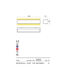  Redo OUT Kültéri fali lámpa 90410 DASH