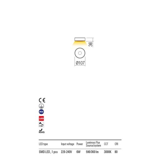  Redo OUT Kültéri mennyezeti lámpa 90411 LOG