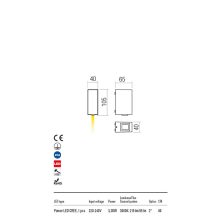  Redo OUT Kültéri fali lámpa 90415 ACE
