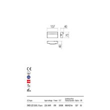  Redo OUT Kültéri fali lámpa 90427 POLIFEMO WALL