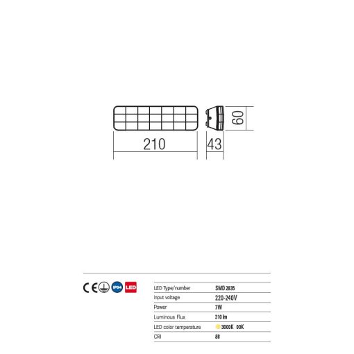 Redo OUT Kültéri fali lámpa 9042 PHIZ
