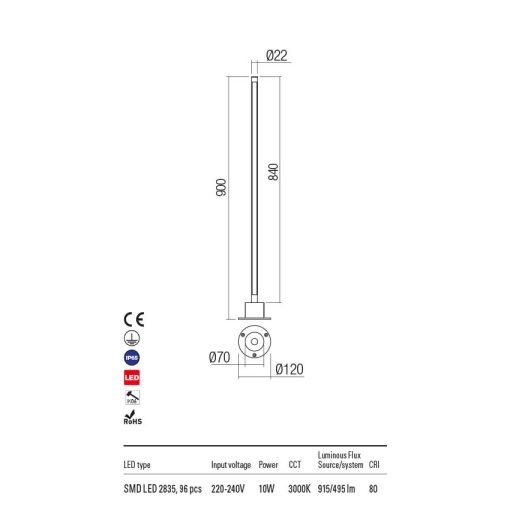  Redo OUT Kültéri álló lámpa 90435 WIKI