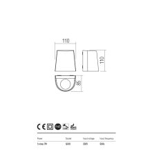 Redo OUT Kültéri fali lámpa 90457 TRON