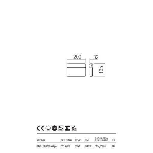  Redo OUT Kültéri fali lámpa 90471 CIVIC