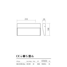  Redo OUT Kültéri fali lámpa 90480 LANDER