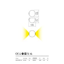  Redo OUT Kültéri fali lámpa 90498 MILESTONE