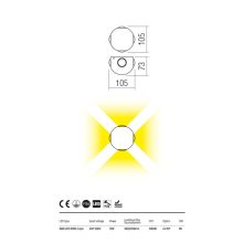  Redo OUT Kültéri fali lámpa 90499 MILESTONE