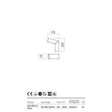 Redo OUT Kültéri fali lámpa 90510 WOODY