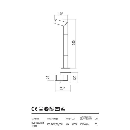  Redo OUT Kültéri álló lámpa 90511 WOODY