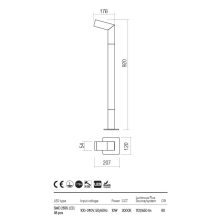  Redo OUT Kültéri álló lámpa 90512 WOODY