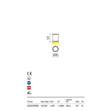 Redo OUT Kültéri mennyezeti lámpa 9063 Eta