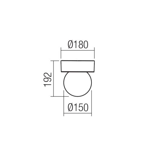 Redo Kültéri mennyezeti lámpa 90641 BULK