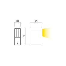 Redo Kültéri fali lámpa 90648 IZAR