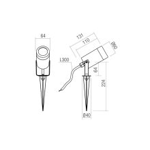 Redo Kültéri leszúrható lámpa 90683 TIP